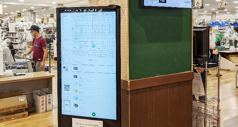 売場案内サイネージのイメージ画像